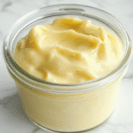 carnivore mayo in a glass jar on marble background