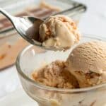 Scooping finished carnivore ice cream recipe